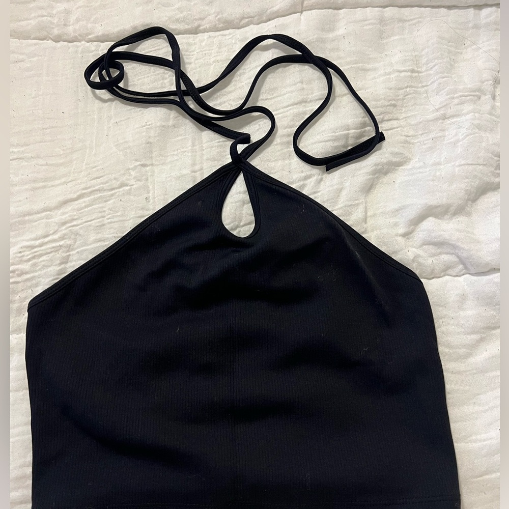 Black Halter Top